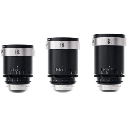 Blazar CATO Full-Frame 2x Anamorphic 3-Lens Set (ARRI PL, Silver Flare)