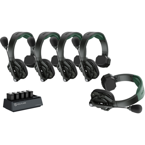 Hollyland Solidcom SE Pro Single-Ear Five Person Headset System (1M+4R)