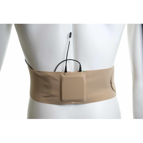 Ursa Waist Strap with Small Pouch for Wireless Transmitters (Large, Beige)