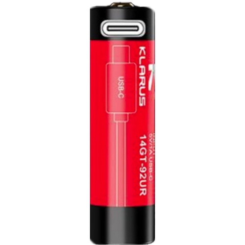 Klarus 14GT-92UR 14500 920mAh Lithium Ion Battery (USB-C)