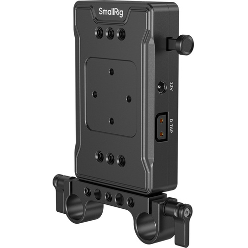 SmallRig 3498B V Mount Battery Adapter Plate (Basic Version) with Dual Rod Clamp