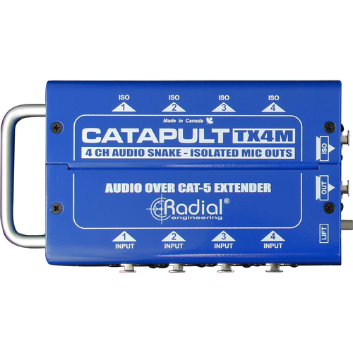 Radial Engineering Catapult TX4L 4-Channel for Line-Level Signal Routing over Cat5/6 (Transmitter)