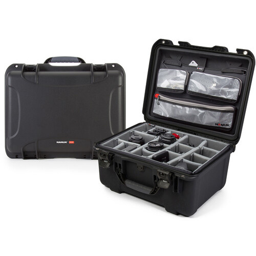 Nanuk 933 Large Hard Case (Black, Padded Dividers & Lid Organiser, 36.4L)