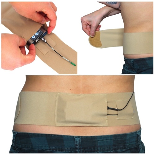 Ursa Straps Waist Sideways Pouch for Wireless Microphone Transmitters (Medium, Beige)