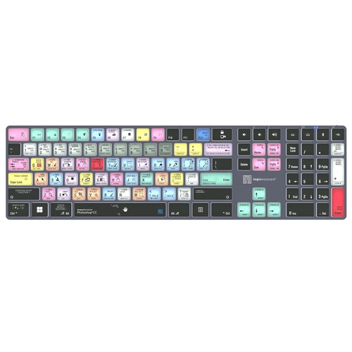 Logickeyboard TITAN Wireless Keyboard for Adobe PhotoShop CC (Windows, US English)