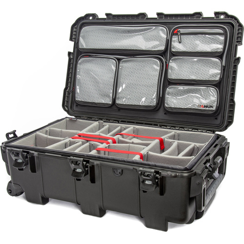 Nanuk 962 Wheeled Hard Case (Black, Padded Dividers & Lid Organiser, 70.0L)