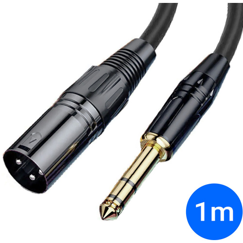 Titan Balanced 1/4" Stereo Jack to XLR Male Cable (1m)