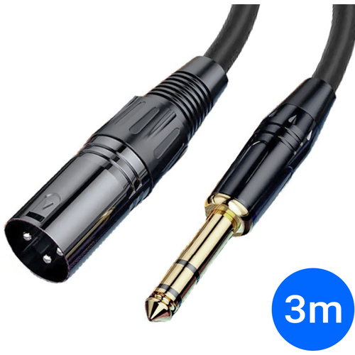 Titan Balanced 1/4" Stereo Jack to XLR Male Cable (3m)