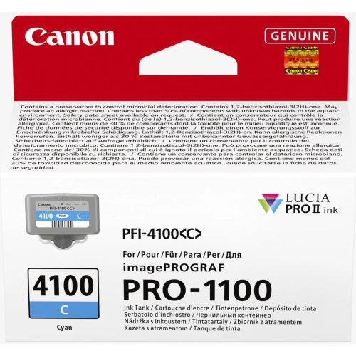 Canon PFI-4100 Lucia Pro Ink Cartridge (Cyan, 80ml)