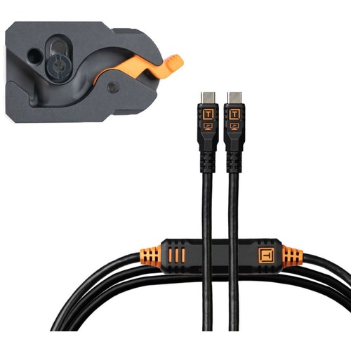 Tether Tools TetherPro Optima 10G Straight LeverLock and Cable Kit (4.6m, Black)