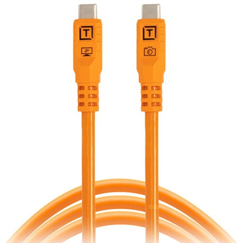 Tether Tools TetherPro Optima 10G USB-C Straight Cable (1.8m, Hi-Visibility Orange)