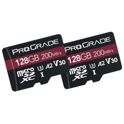 ProGrade Digital Strontium 128GB microSDXC UHS-I V30 Memory Card (2-Pack)