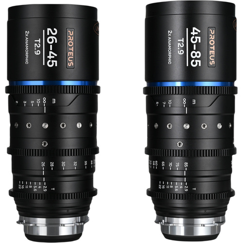 Laowa Proteus 2x S35 Anamorphic T2.9 2-Lens Kit (ARRI PL, Meters, Blue Flare)