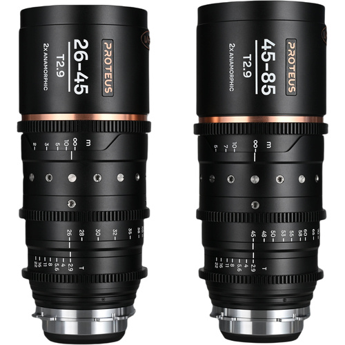 Laowa Proteus 2x S35 Anamorphic T2.9 2-Lens Kit (ARRI PL, Meters, Amber Flare)