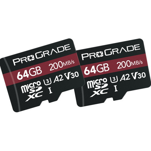 ProGrade Digital Strontium 64GB microSDXC UHS-I V30 Memory Card (2-Pack)