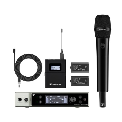 Sennheiser EW-DX MKE 2-835-S SET Dual-Channel Wireless System with Lavalier and Handheld Mic (S1-10)