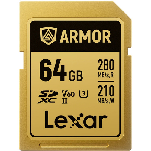 Lexar 64GB ARMOR GOLD UHS-II SDXC Memory Card