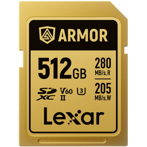 Lexar 512GB ARMOR GOLD UHS-II SDXC Memory Card