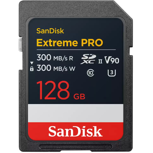SanDisk 128GB Extreme PRO UHS-II SDXC Memory Card (300MB/s)