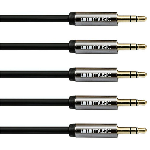 1010music 3.5mm TRS Patch Cable (30cm, 5 Pack)