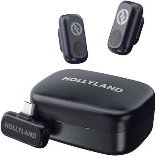 Hollyland LARK A1 Duo 2-Person Wireless Microphone System with USB-C (Space Gray)