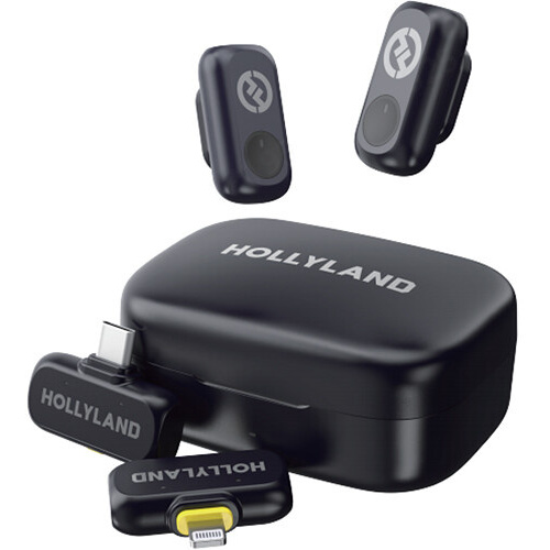 Hollyland LARK A1 Combo 2-Person Wireless Microphone System with USB-C & Lightning (Space Gray)