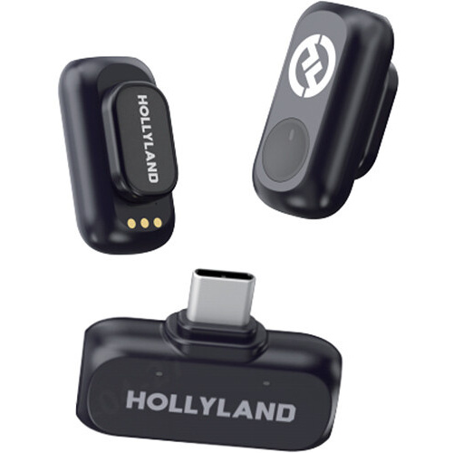 Hollyland LARK A1 Mini Duo 2-Person Wireless Microphone System with USB-C (Space Gray)