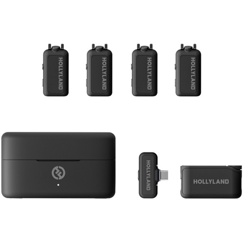 Hollyland LARK MAX 2 Combo 4-People Wireless Microphone System (Space Gray)