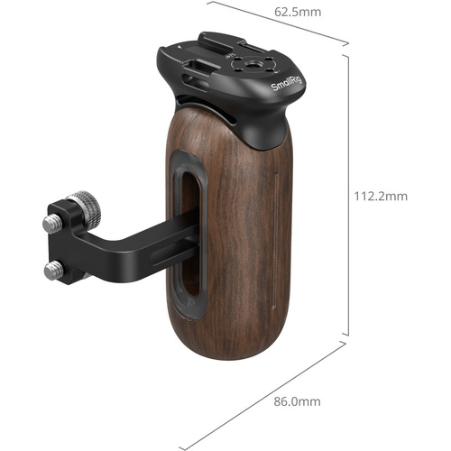 SmallRig 5237 Wooden Side Handle with 1/4"-20 Screws