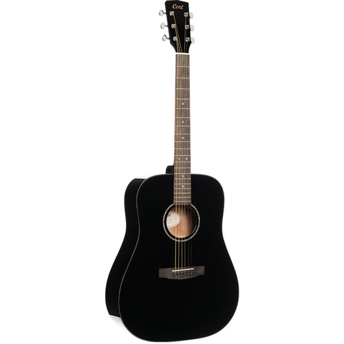 Cort Earth60 Acoustic Guitar with Bag (Black Gloss)