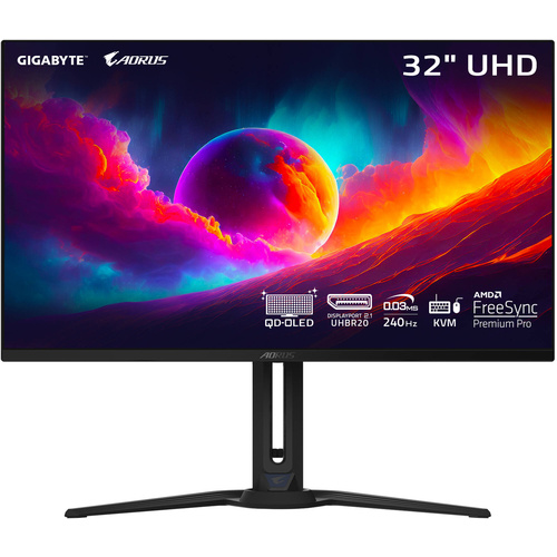 Gigabyte AORUS FO32U2 Pro 32" 4K HDR 240 Hz OLED Gaming Monitor (Black)