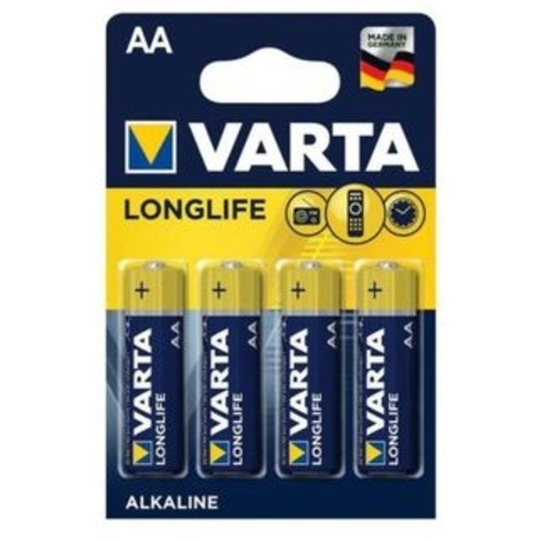 Varta Alkaline Longlife AA Batteries (4 Pack)