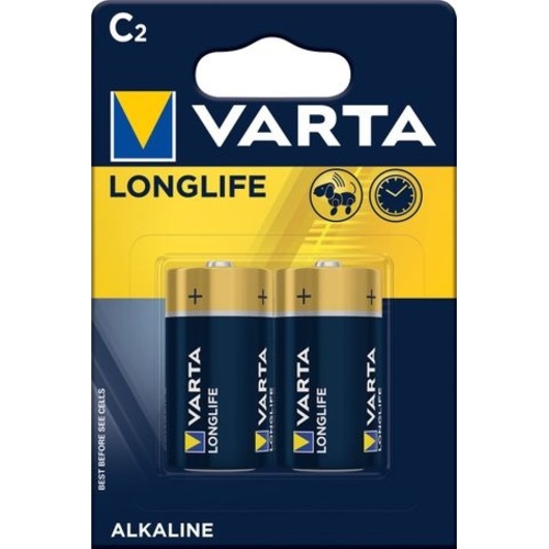Varta Alkaline Longlife C Batteries (2 Pack)