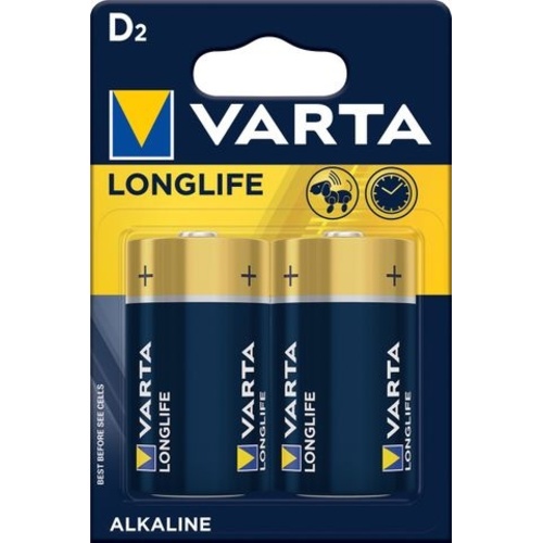 Varta Alkaline Longlife D Batteries (2 Pack)