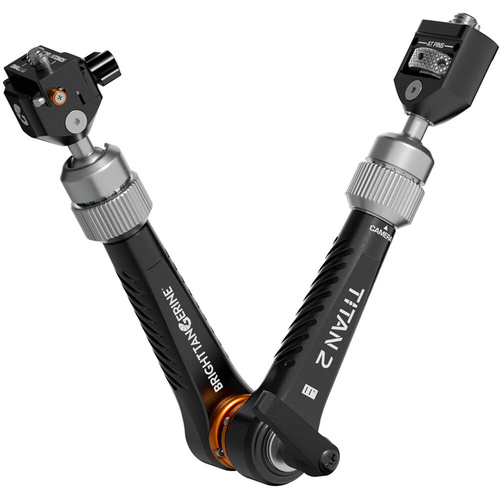 Bright Tangerine Titan Arm 2 (3/8"-16 Anti-Twist to NATO, London Fog Black)