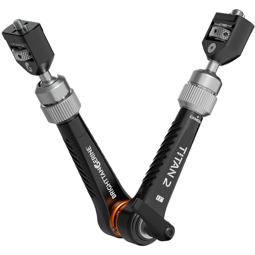 Bright Tangerine Titan Arm 2 (3/8"-16 Anti-Twist to 1/4"-20 Anti-Twist, London Fog Black)