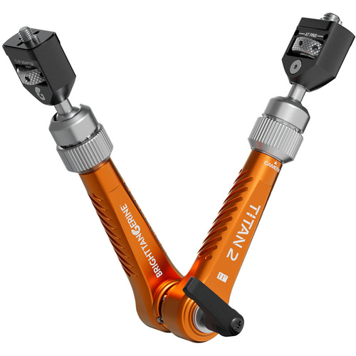 Bright Tangerine Titan Arm 2 (3/8"-16 Anti-Twist to 1/4"-20 Anti-Twist, Tangerine)