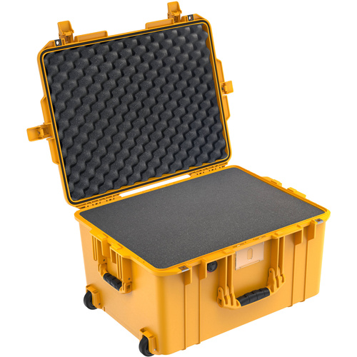 Pelican 1607 Air Wheeled Carry-On Hard Case (Yellow, With Foam)