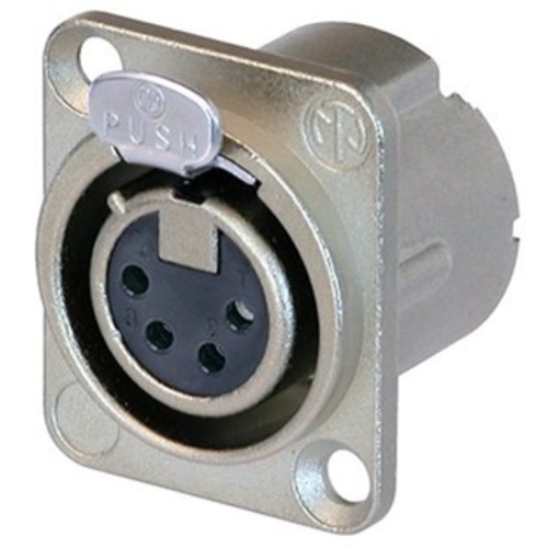 Neutrik NC4FD-LX Female 4-pin Connector with Solder Terminals & Latch