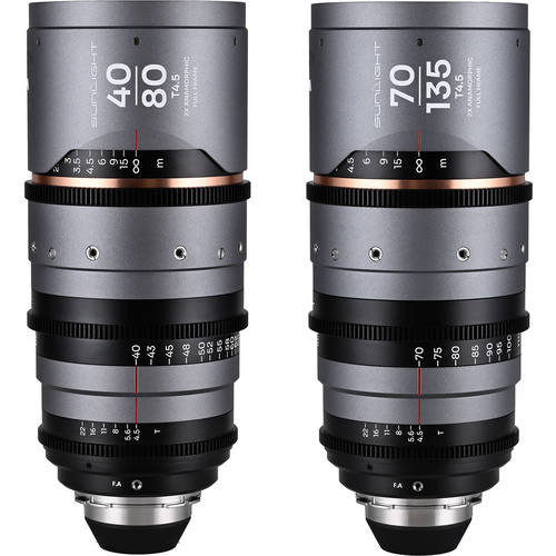 Laowa Sunlight 2x Anamorphic Zoom 2-Lens Bundle (ARRI PL, Amber)