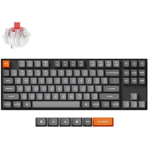 Keychron K8 Max QMK Wireless Mechanical Keyboard (Fully Assembled, Hot-Swappable, Super Red)