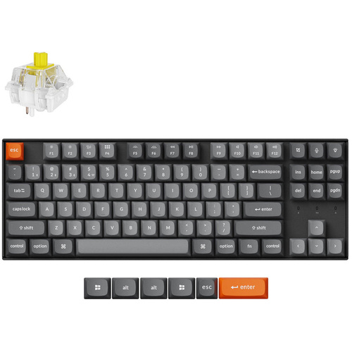 Keychron K8 Max QMK Wireless Mechanical Keyboard (Fully Assembled, Super Banana)