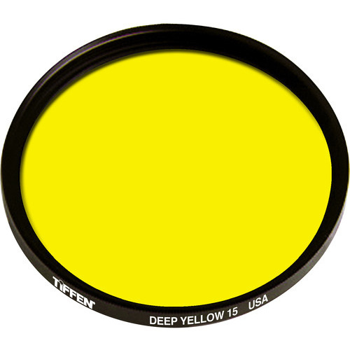 Tiffen 39mm Deep Yellow 15 Glass Filter for Black & White Film