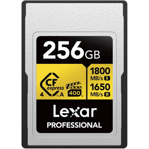Lexar 256GB Professional CFexpress 4.0 Type A GOLD Card