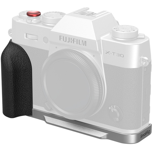 SmallRig 5664 L-Shaped Mount Plate with Silicone Handle for FUJIFILM X-T30 / X-T30 II / X-T30 III (Silver)