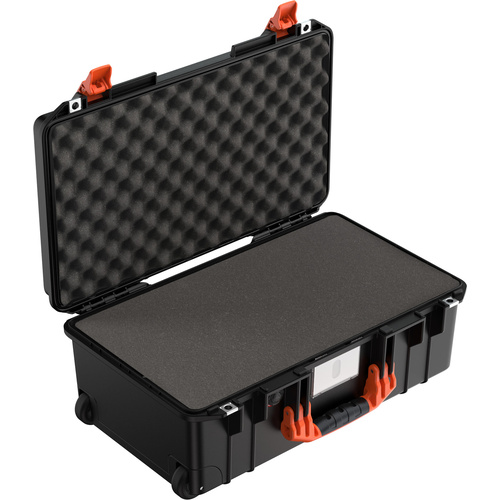 Pelican 1535 Air Wheeled Carry-On Hard Case (Black/Orange, With Foam)