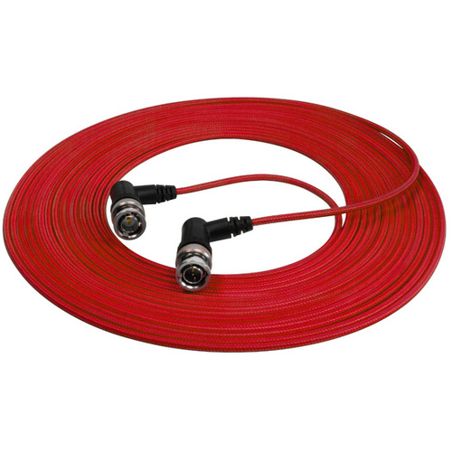 Kondor Blue Ultra-Thin 6G-SDI Right-Angle BNC Cable (7.5m, Cardinal Red)