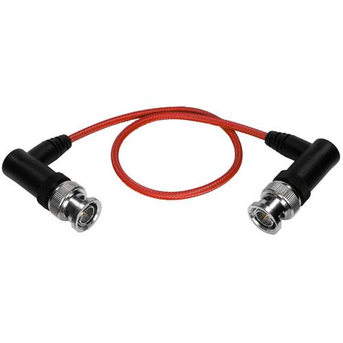 Kondor Blue Ultra-Thin 3G-SDI Right-Angle BNC Cable (30cm, Cardinal Red)