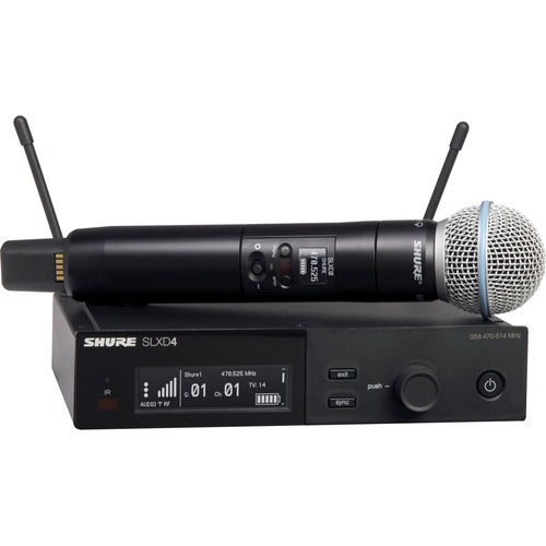 Shure SLXD24/B58 Digital Wireless Handheld Microphone System with Beta 58A Capsule (H57: 520-564 MHz)