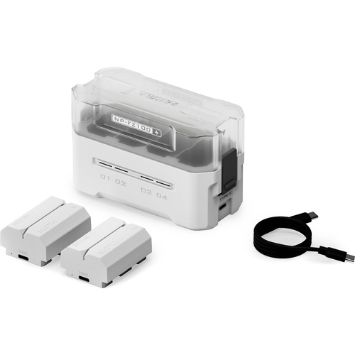 Tilta NP-FZ100 Kit with 2 Batteries and 4-Bay USB Charger (Off White)